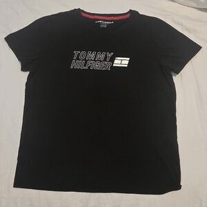 Tommy Hilfiger Black Tee with White Logo